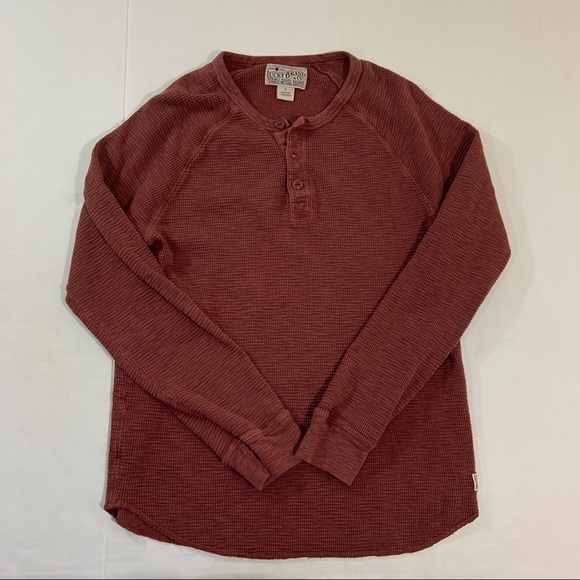 Lucky Brand Other - Lucky Brand Red Henley Thermal Shirt L